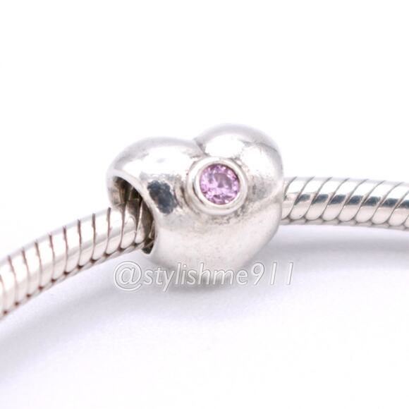 Authentic Pandora Heart with Pink Zirconia Charm - 790134PCZ - Picture 4 of 12